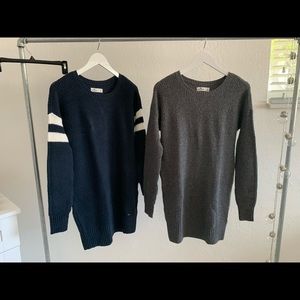 Cute long sleeve Hollister dresses blue and gray. Barely worn. Each dress $20